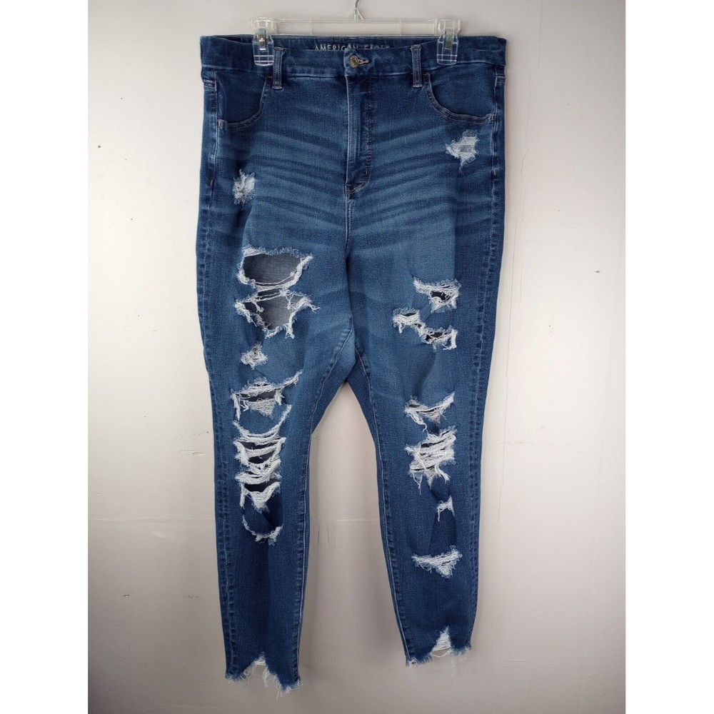 American Eagle The Dream Jean Distressed Skinny 18 Reg